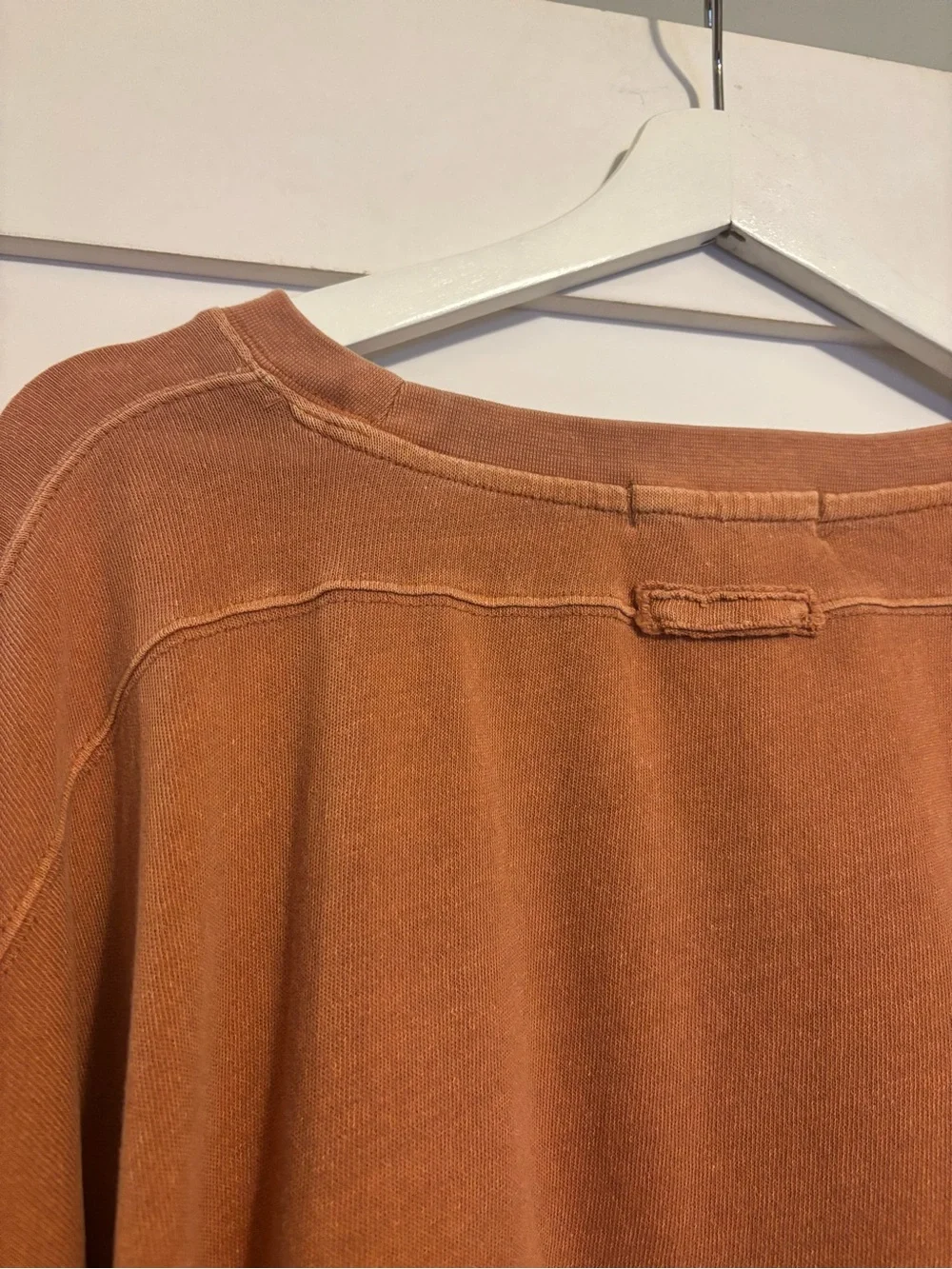 We The Free (Free People) | Terracotta Asymmetrical Cotton Handkerchief Hem Top